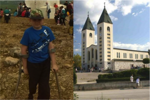 Recuperación milagrosa….. Stephen Reilly, once años, de Galway, fue curado de cáncer de huesos después de su viaje a Medjugorje, un lugar de peregrinación.